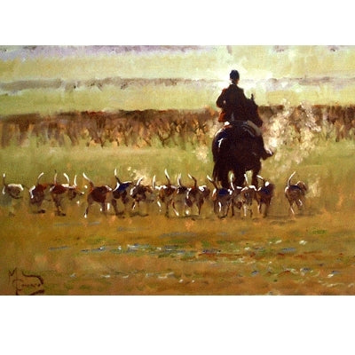 Going Away (Fox Hunting) Blank Greeting Cards - 6 Pack