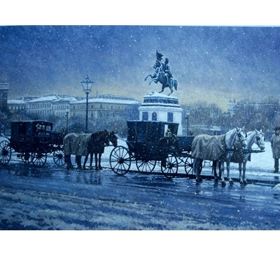 Snow in Vienna Blank Greeting Cards - 6 Pack