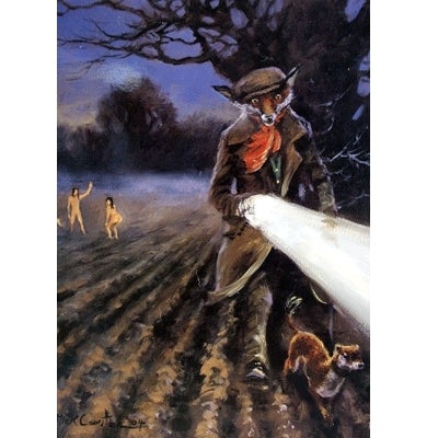 Lamping (Fox) Blank Greeting Cards - 6 Pack