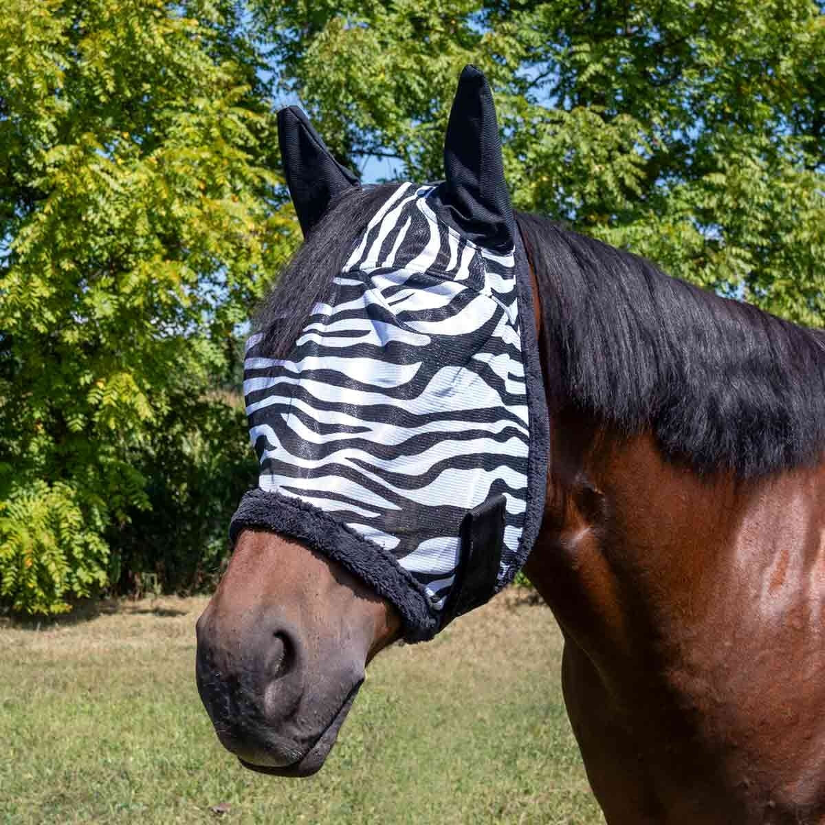 Tough1 Zebra Mesh Fly Mask