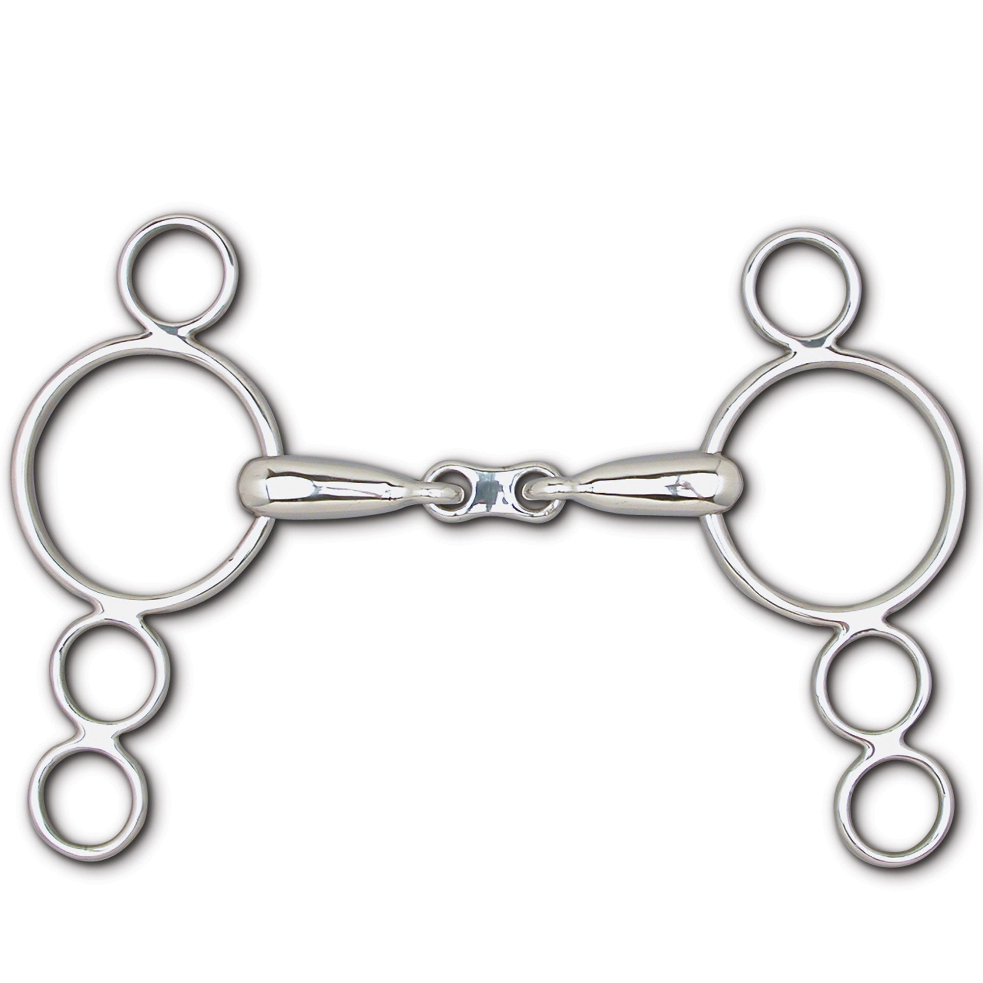 Toklat Hollow Mouth French Snaffle 4-Ring Gag 5