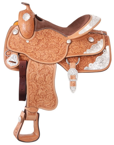 Silver Royal Premium Grandview Silver Show Saddle - Silver Star Trim