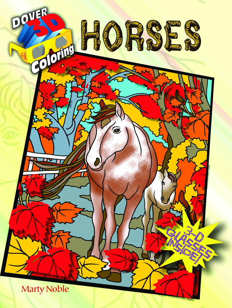 3-D Horse Coloring Book