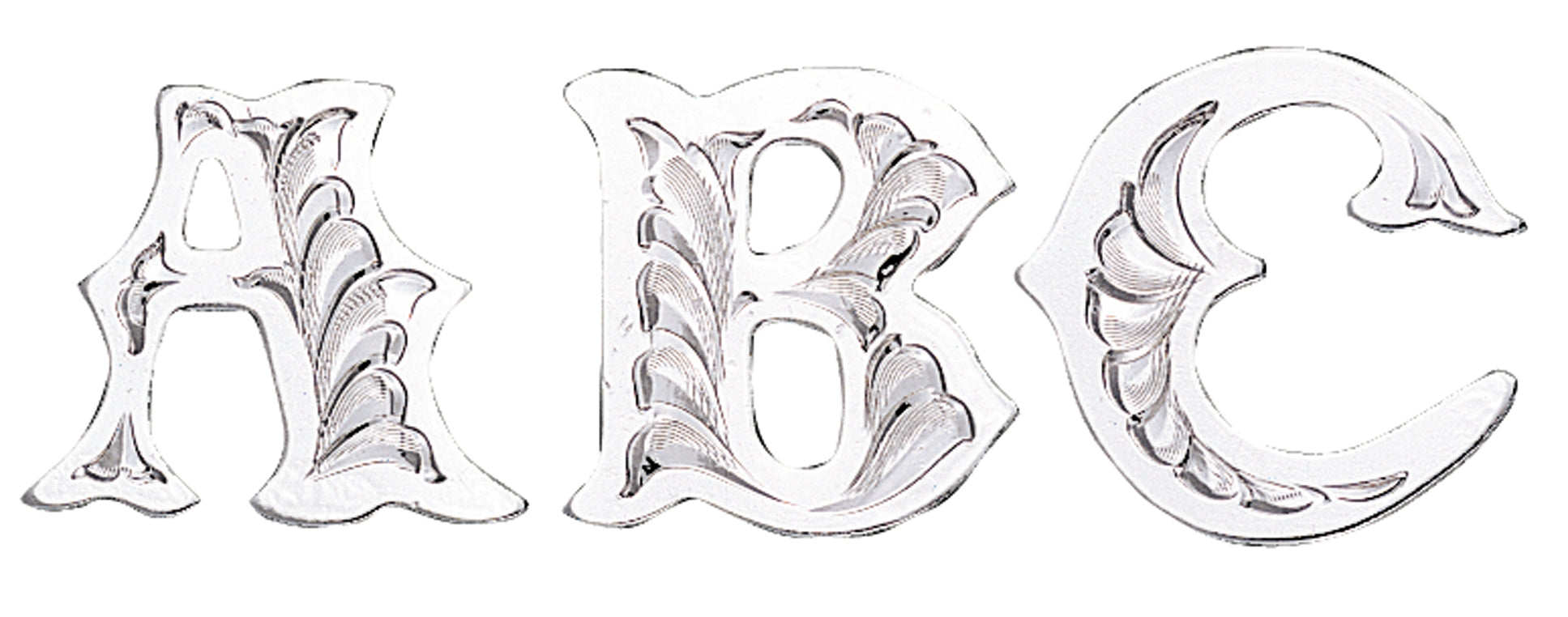 Montana Silversmiths Silver Trim Letter 3/4 Bk/Wh