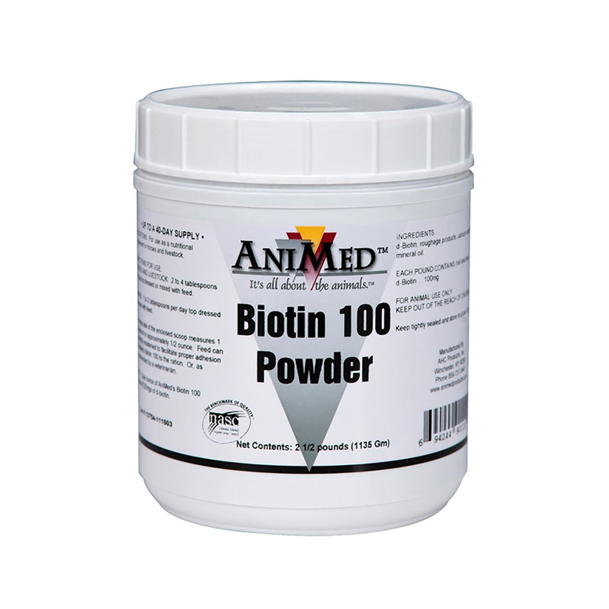 AniMed Biotin 100 Powder Supplement
