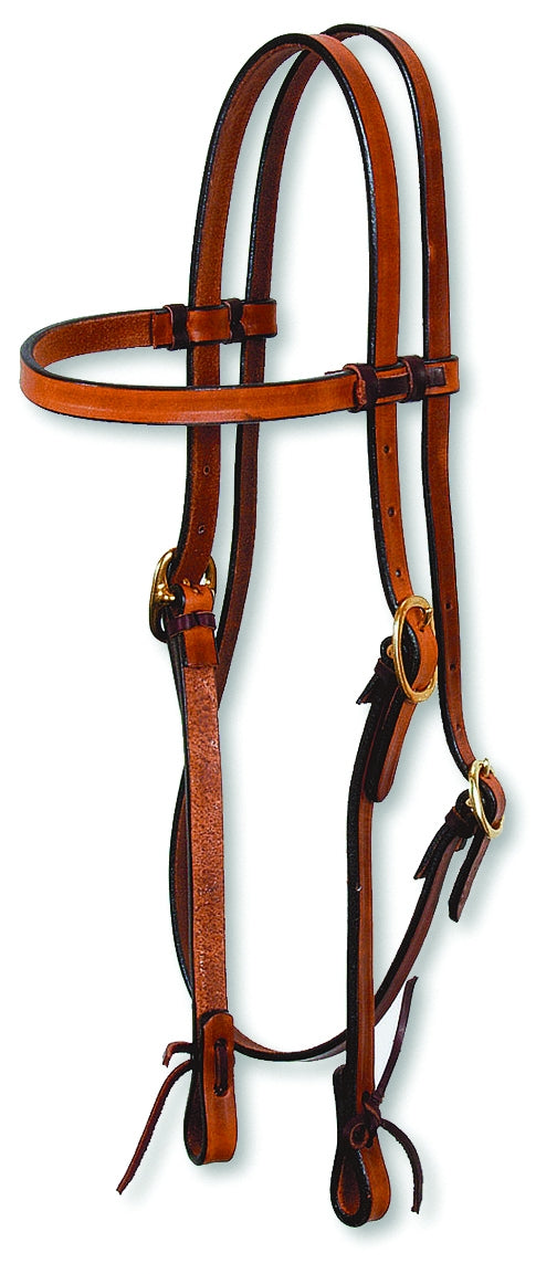 Circle Y Browband Laced Harness Leather Headstall