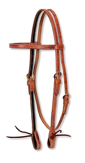 Circle Y Lined Harness Leather Browband Headstall
