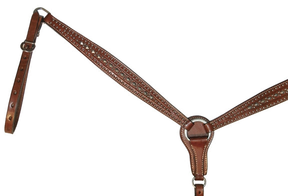 Circle Y Flared Breast Collar with Diamonds & Spots