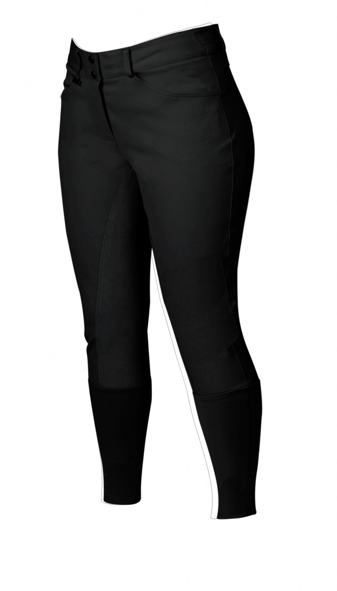 OPEN BOX Dublin Active Shapely Breeches - Ladies, Full Seat - 34 Regular, Black