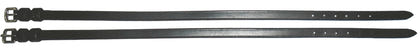 Hdr Leather Spur Straps with Plain Buckle 16 Black