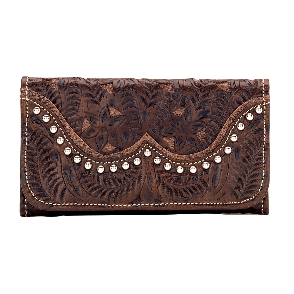 AMERICAN WEST Annie's Secret Tri-Fold Wallet - Chocolate Brown