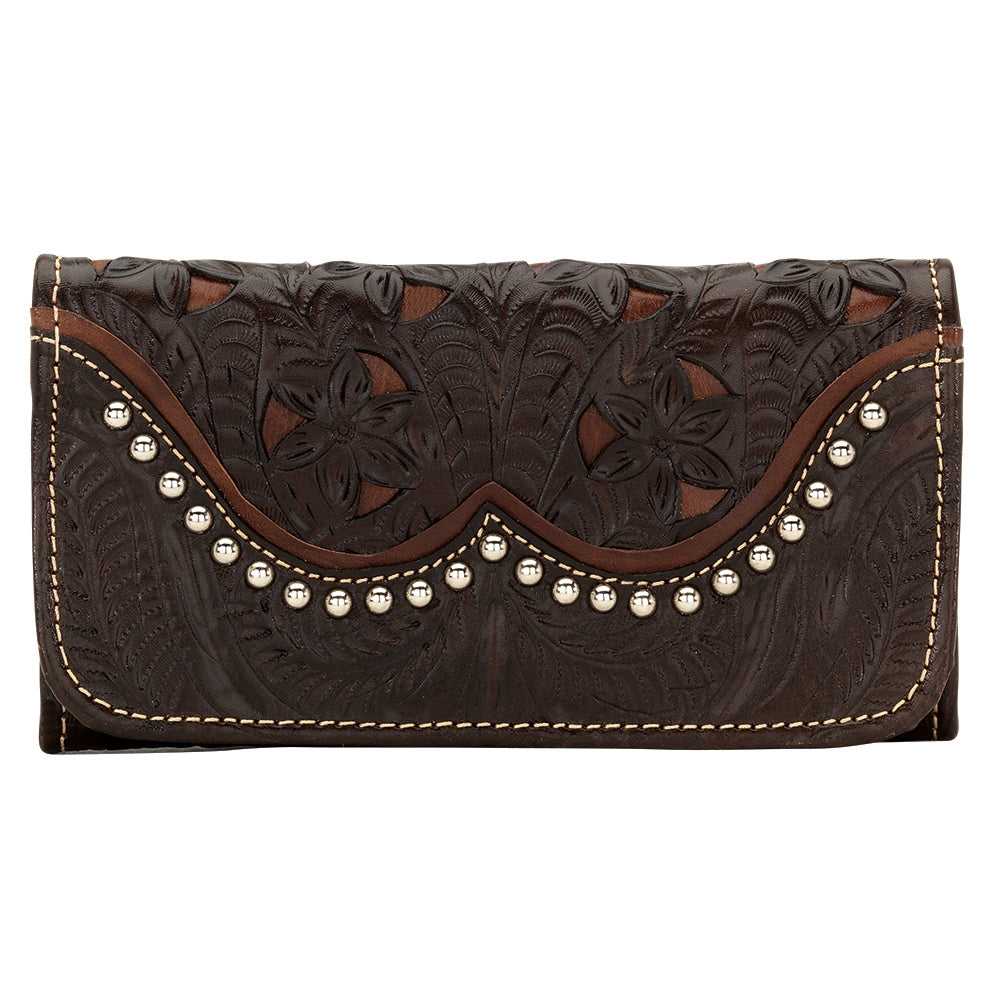 AMERICAN WEST Annie's Secret Tri-Fold Wallet - Chocolate Brown