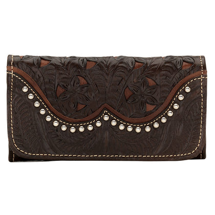 AMERICAN WEST Annie's Secret Tri-Fold Wallet - Chocolate Brown