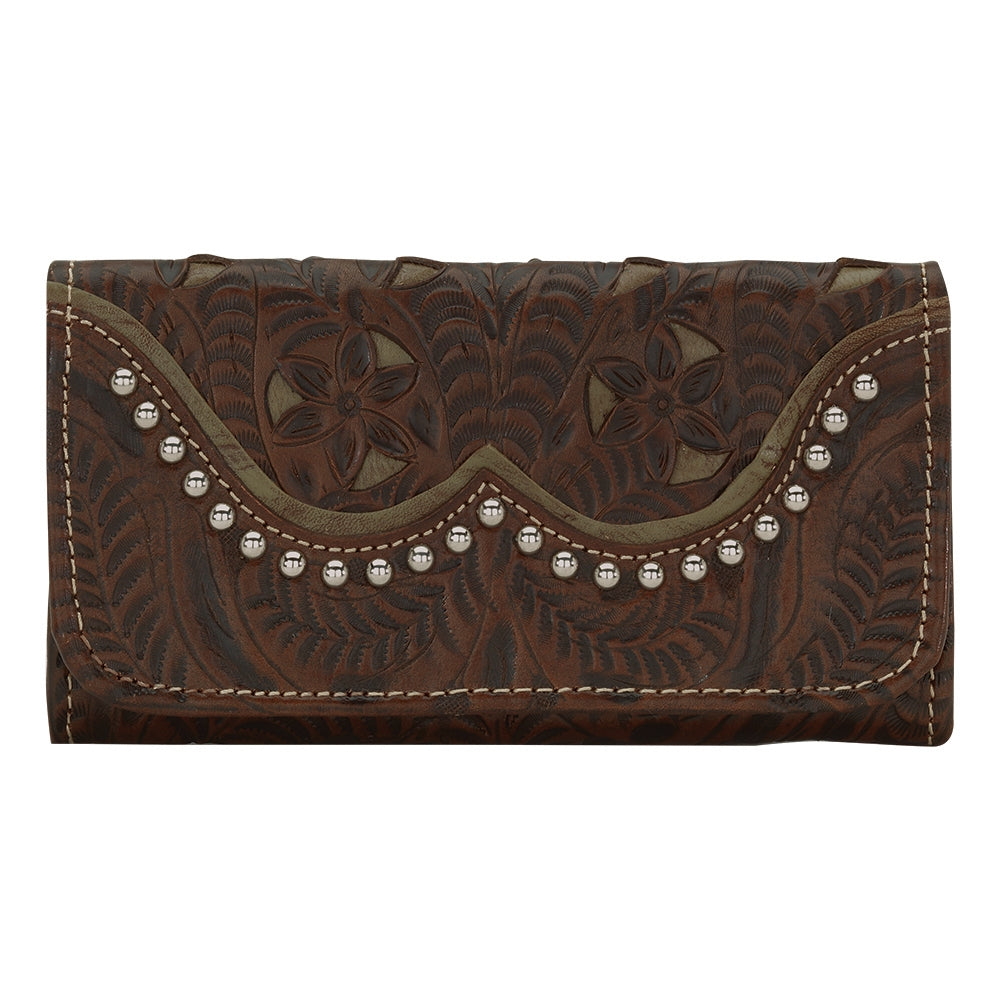 AMERICAN WEST Annie's Secret Tri-Fold Wallet - Chocolate Brown