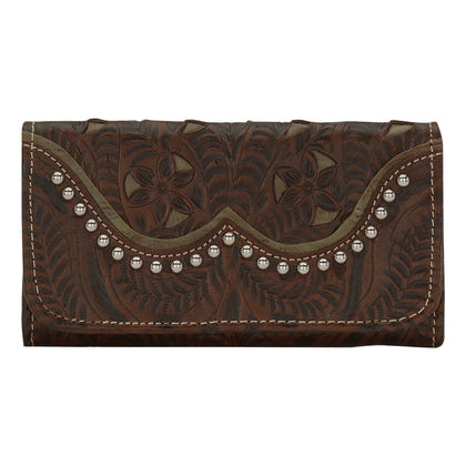 AMERICAN WEST Annie's Secret Tri-Fold Wallet - Chocolate Brown