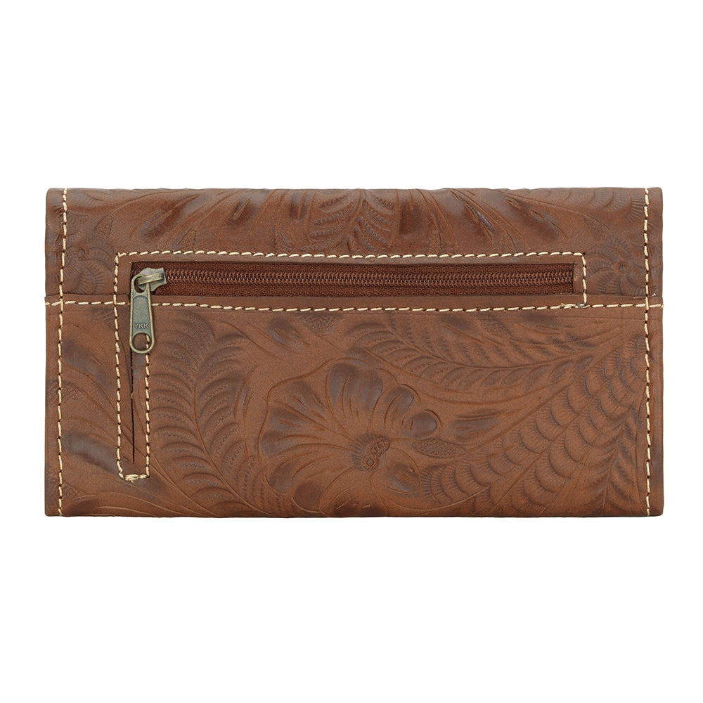 AMERICAN WEST Canyon Creek Tri-fold Wallet - Golden Tan