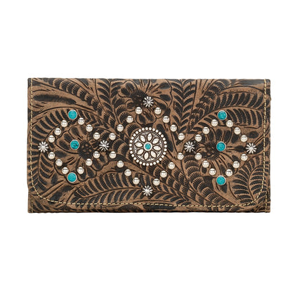 AMERICAN WEST Canyon Creek Tri-fold Wallet - Golden Tan