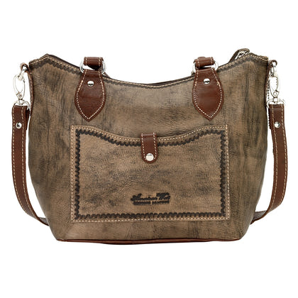 AMERICAN WEST Mystic Shadow Convertible Zip Top Bucket Tote - Charcoal Brown