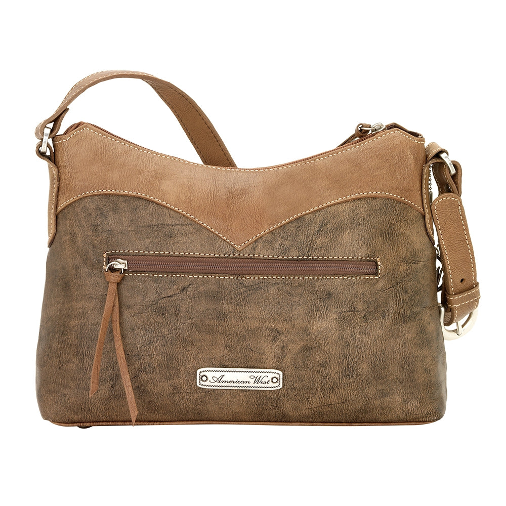 AMERICAN WEST Sierra Zip-Top Shoulder Bag