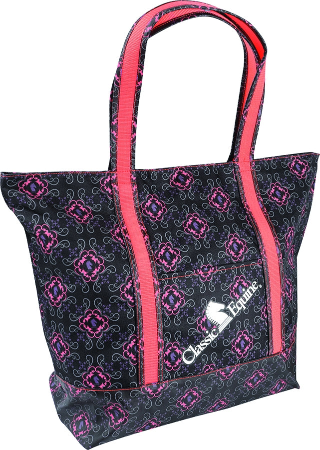 Classic Equine Large Tote - Coral Knight