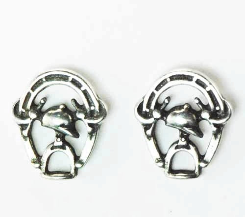 Finishing Touch Horse Shoe With Stirrup & Hat Earrings