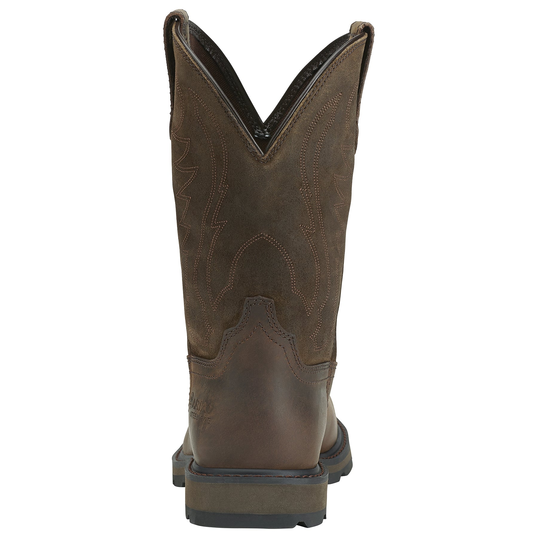 Ariat Mens Groundbreaker Steel Toe Pullon Boots - Brown