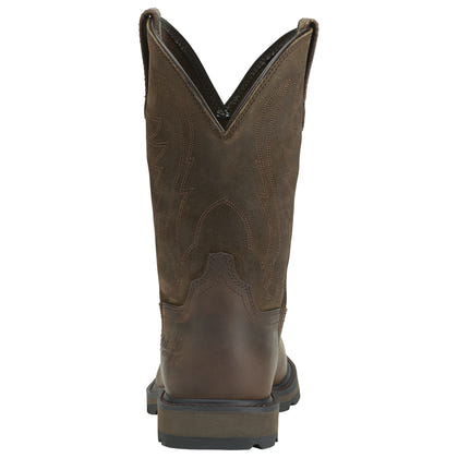 Ariat Mens Groundbreaker Steel Toe Pullon Boots - Brown