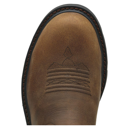 Ariat Mens Groundbreaker Steel Toe Pullon Boots - Brown