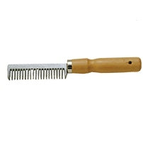 Partrade Aluminum Mane Comb with Wood Handle