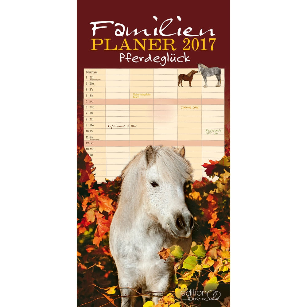 Boiselle Family Planner Calendar Horses - 2017