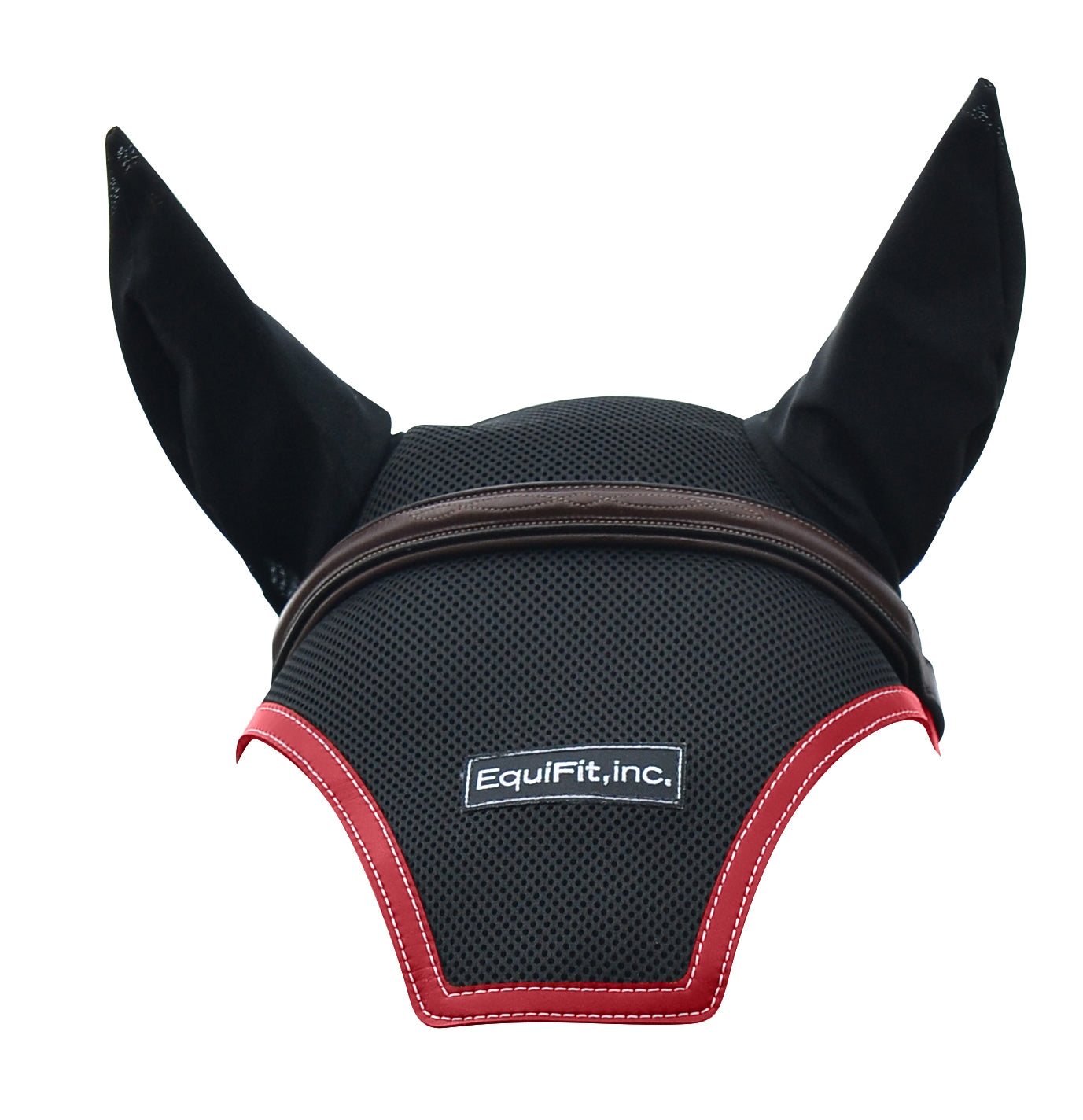 Equifit Logo Ear Bonnet Colored Trim Os Blk Nvy