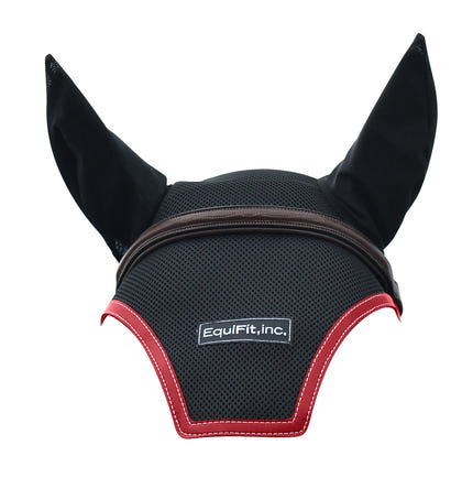 Equifit Logo Ear Bonnet Colored Trim Os Blk Nvy