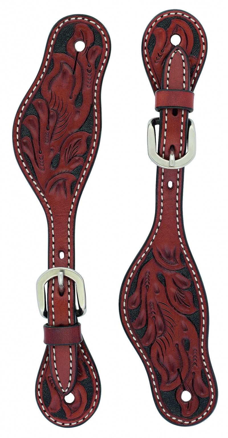 Weaver Ladies Carved Chest Spur Straps