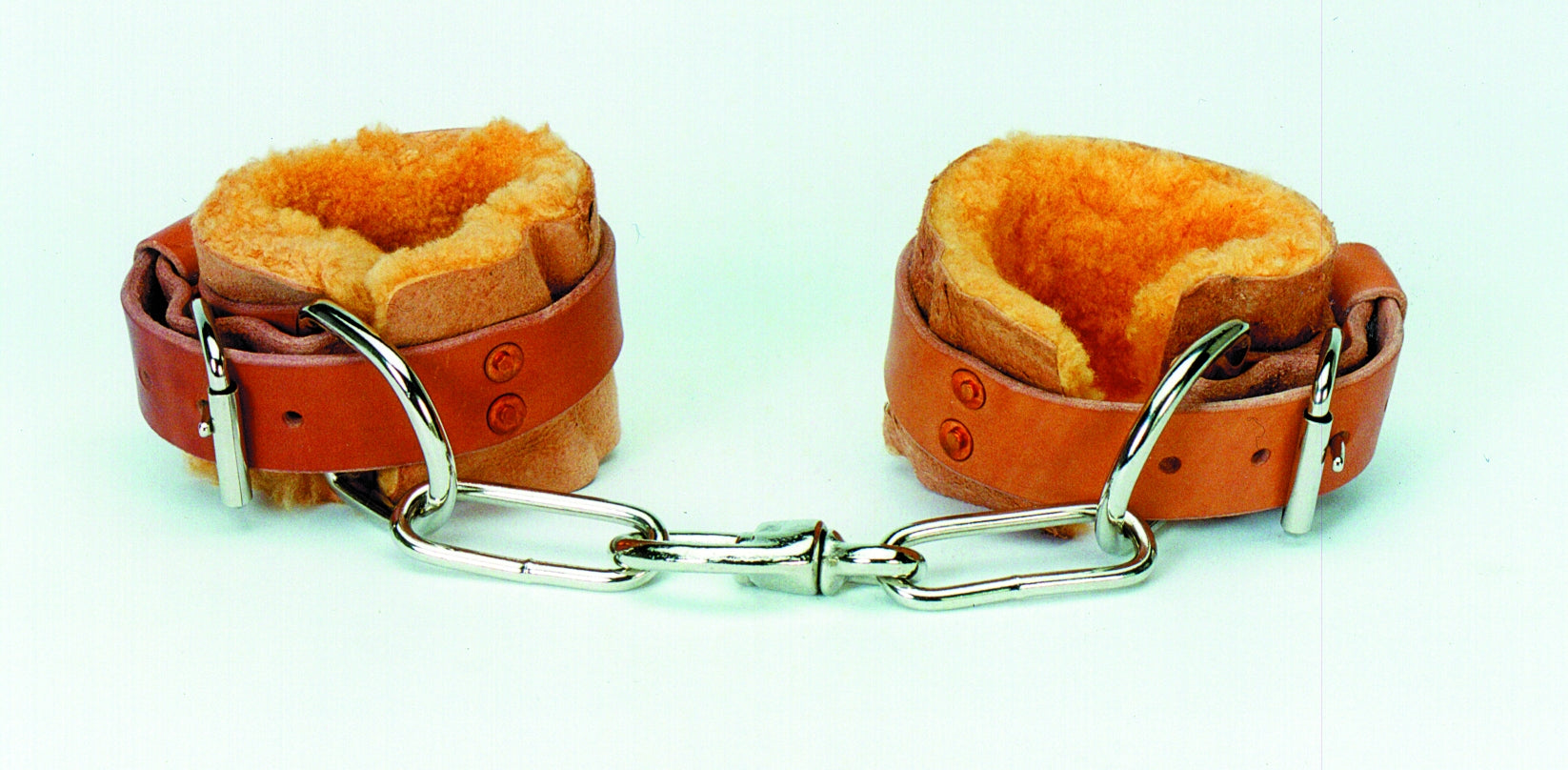 Colorado Saddlery Wool Lined Leather Chain Hobbles