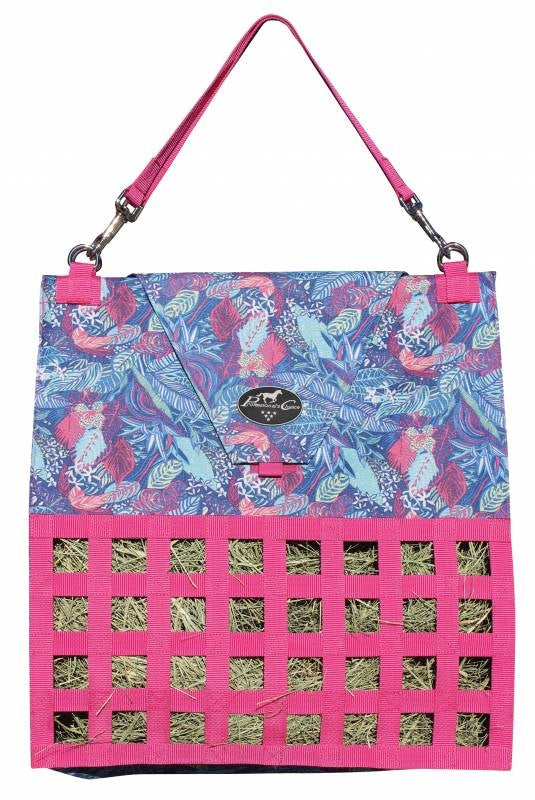 Professionals Choice Slow Feed Hay Bag - Colorblock Turquoise Royal