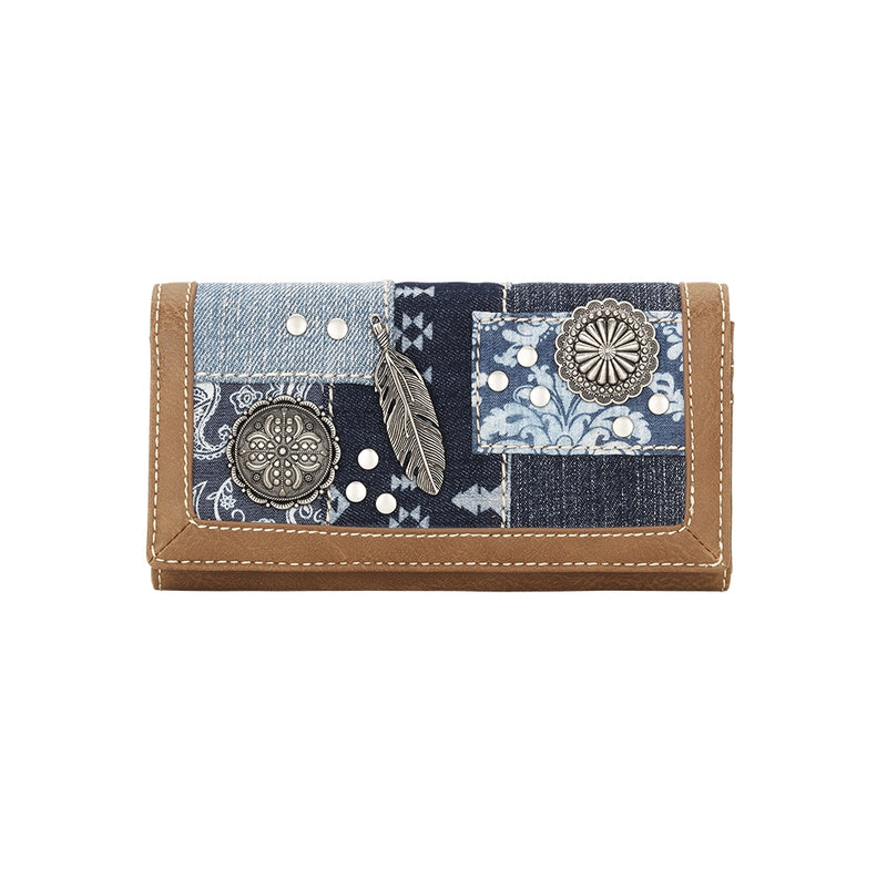 Bandana Ladies Indigo Flap Wallet