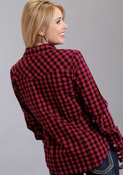 Stetson Ladies Fall II Buffalo Check Long Sleeve Snap Shirt