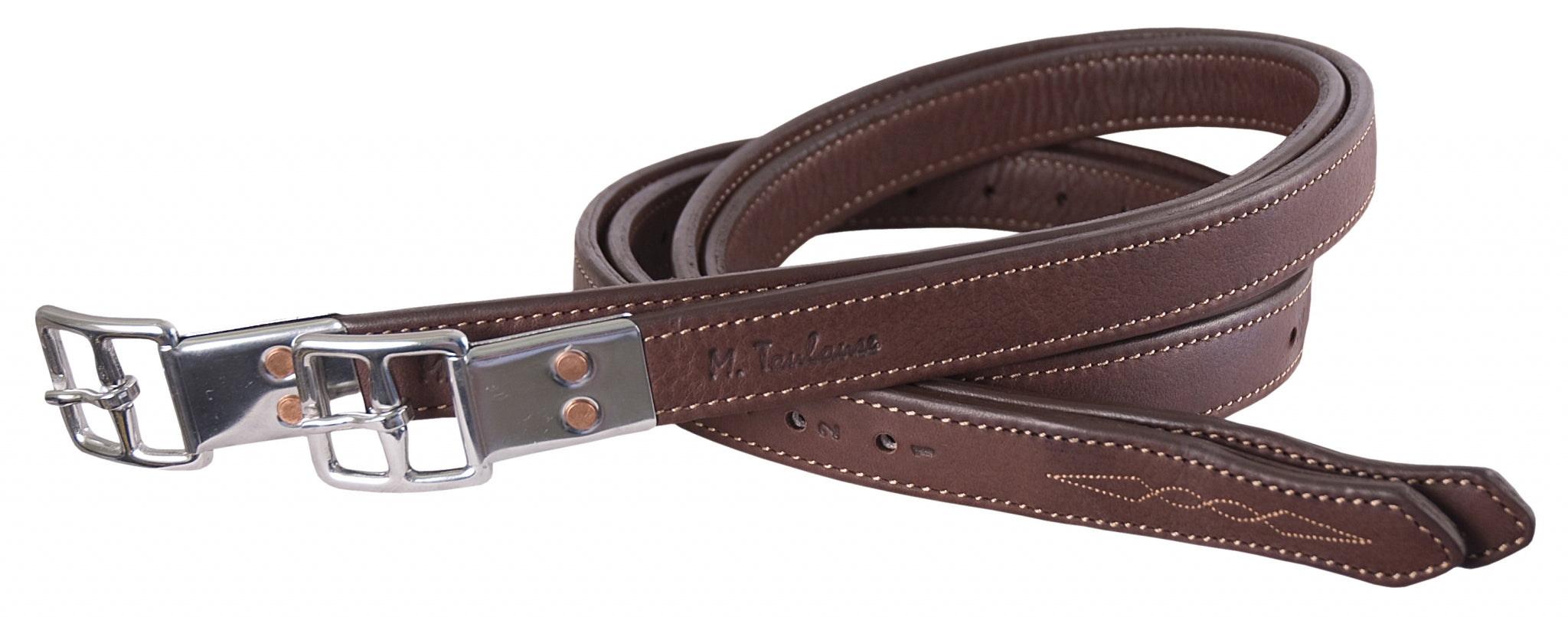 M. Toulouse Platinum Double Leather Stirrup Leathe