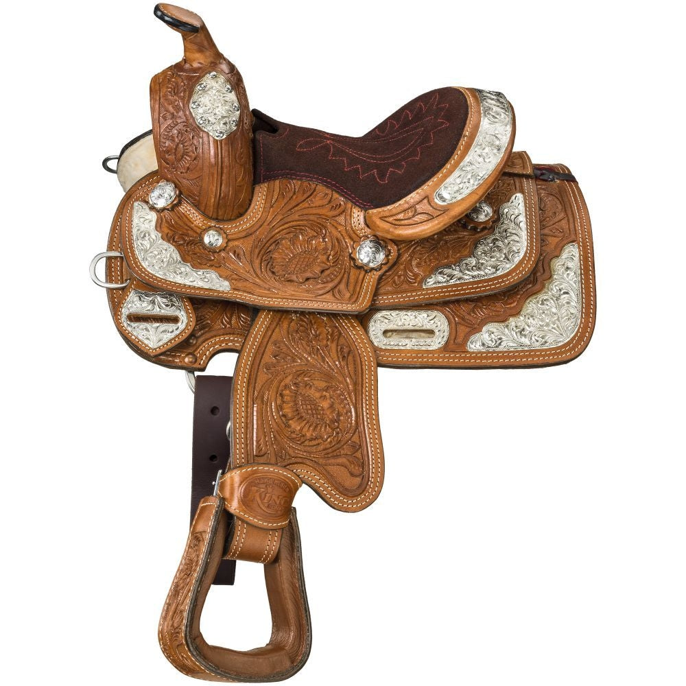 King Series Miniature McCoy Trail Saddle with Silver