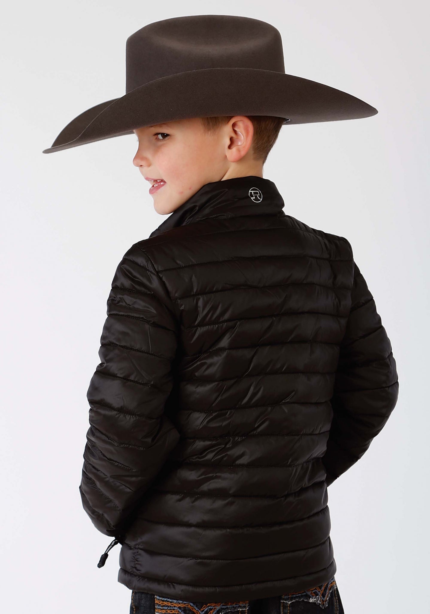 Roper Boys Crushable Parachute Jacket-Black