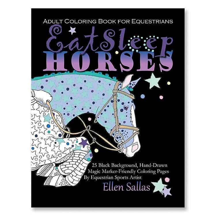 Kelley Eat Sleep Horses Adult Coloring Book