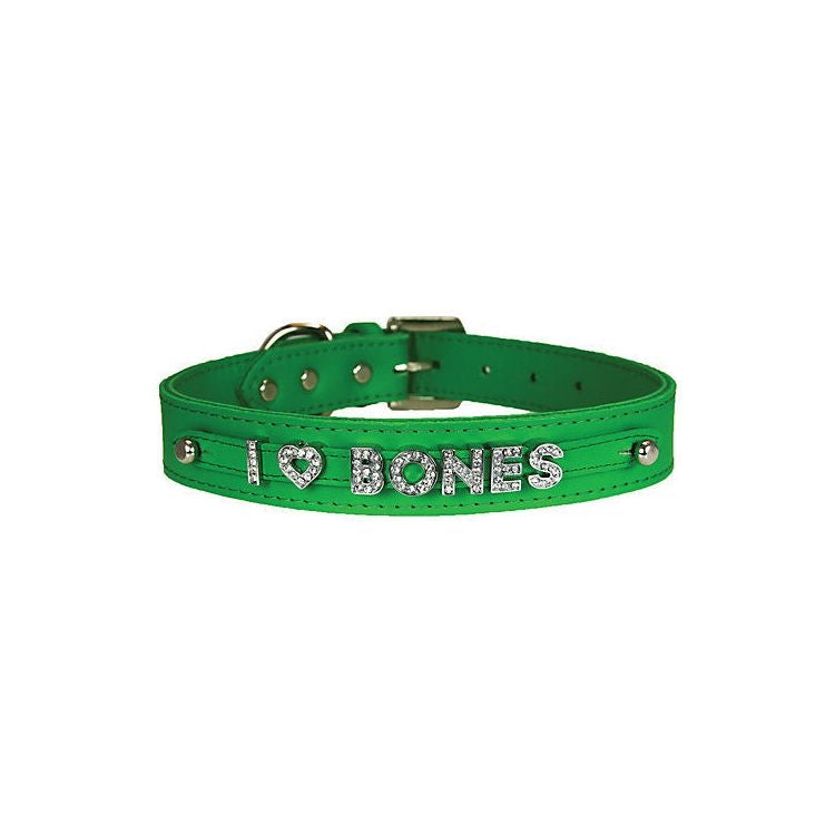 Signature Leather Slider Dog Collar 18In Black