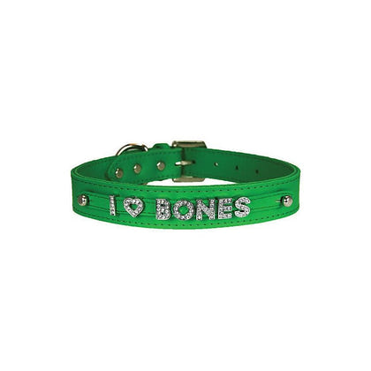 Signature Leather Slider Dog Collar 18In Black