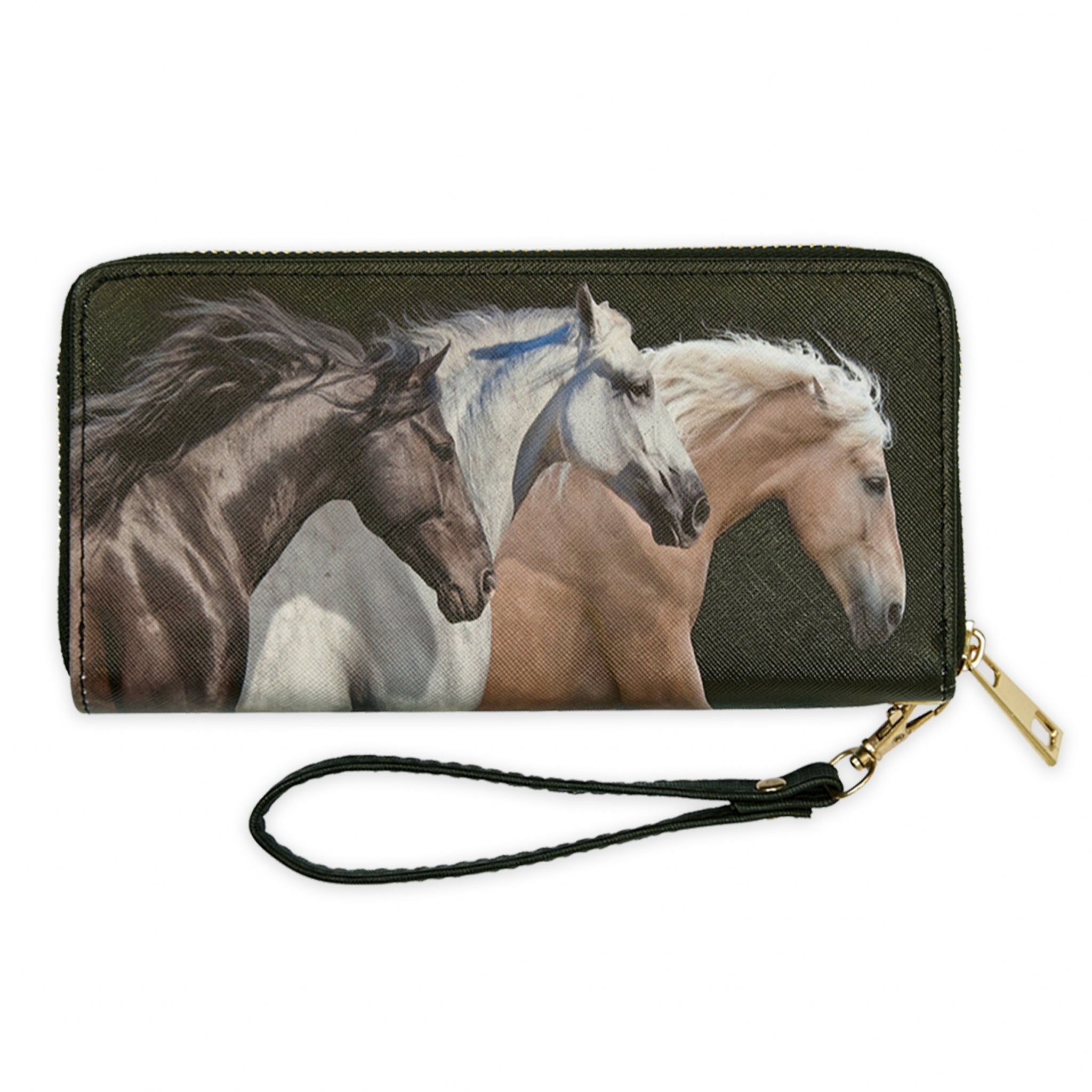 3 Horse Heads Clutch Wallet