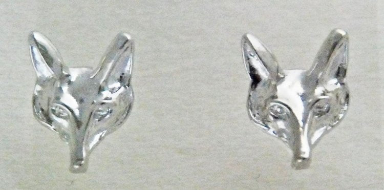 Finishing Touch Finishing Touch Fox Mask Post Earring Imitation Rhodium