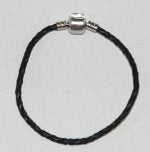Joppa Leather Bracelet 7 1/2in Black