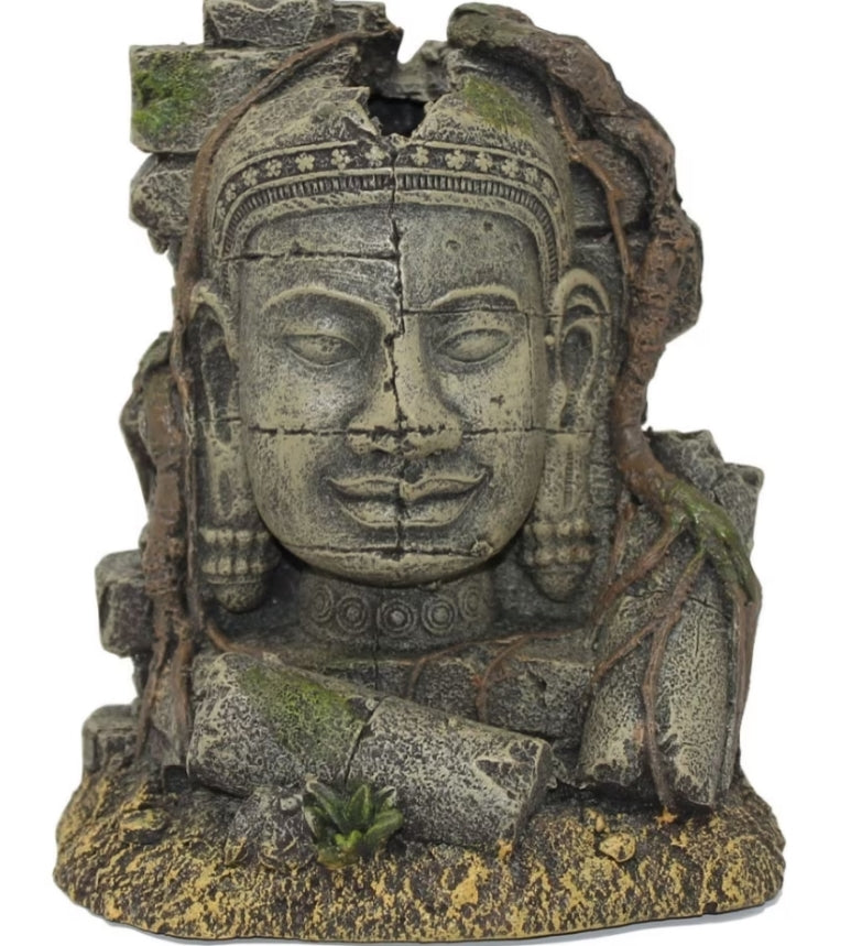 Blue Ribbon Ancient Stone Head Ruin Ornament