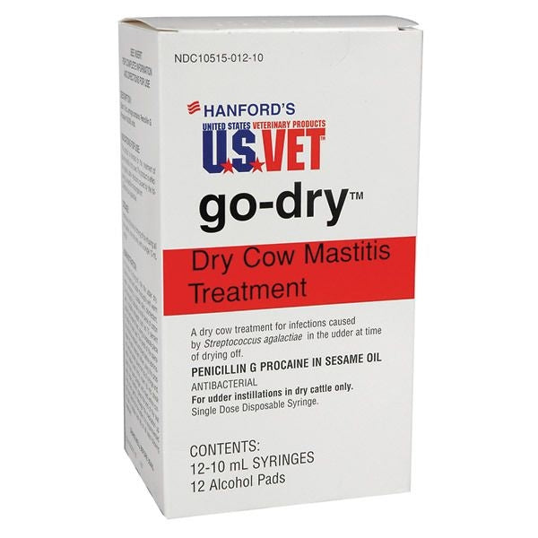 Hanfords US Vet Go-Dry Dry Cow Mastitis Treatment