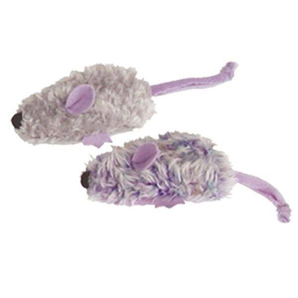 2 Mice Cat Toys - Purple Grey
