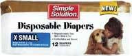 Simple Solution Disposable Dog Diaper 12pk